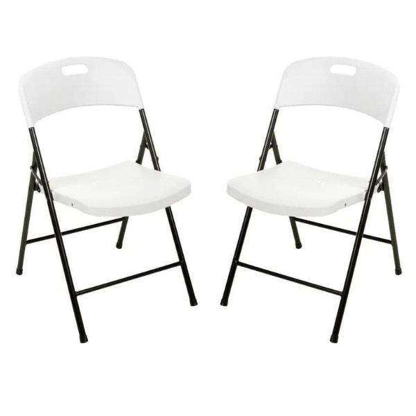 SMTE GX Heavy Duty Foldable Chairs - Set Of 2 with keychain