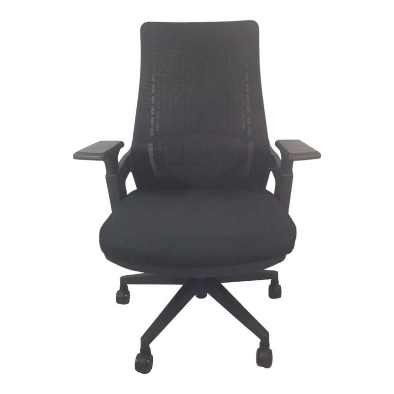 SMTE- Fabric Office Chair -Black with keychain