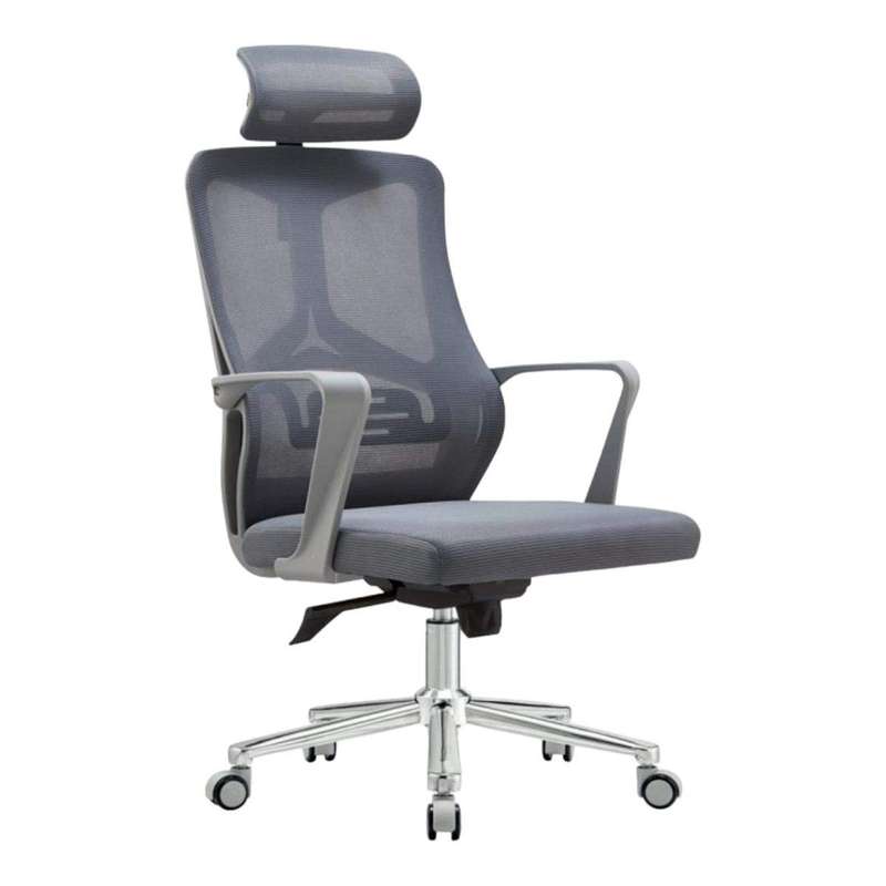 SMTE Ergonomic Office Chair - Grey with keychain