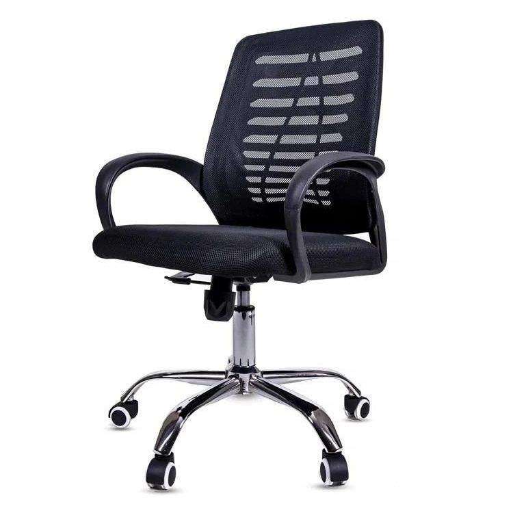 SMTE Ergonomic Mesh 360? Swivel Office Chair With Armrest - Black with keychain