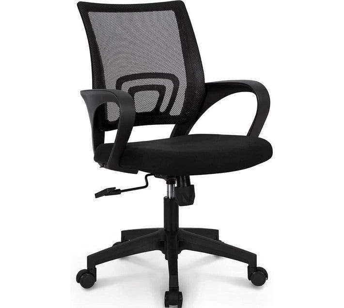 SMTE Ergonomic Computer Desk Chair Mesh Back - Black with keychain