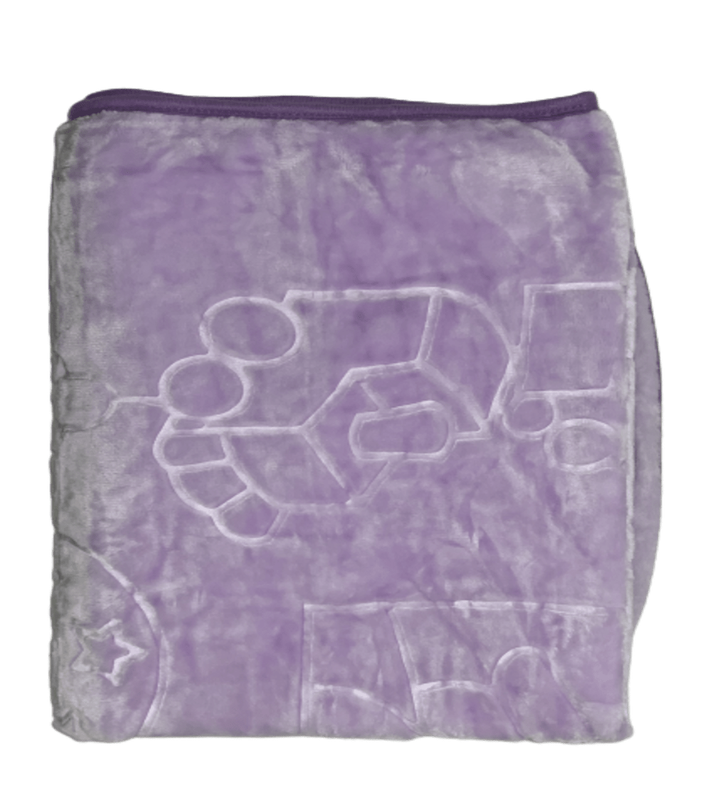 SMTE Single Ply Baby Mink Blanket Super Soft - Purple with keychain