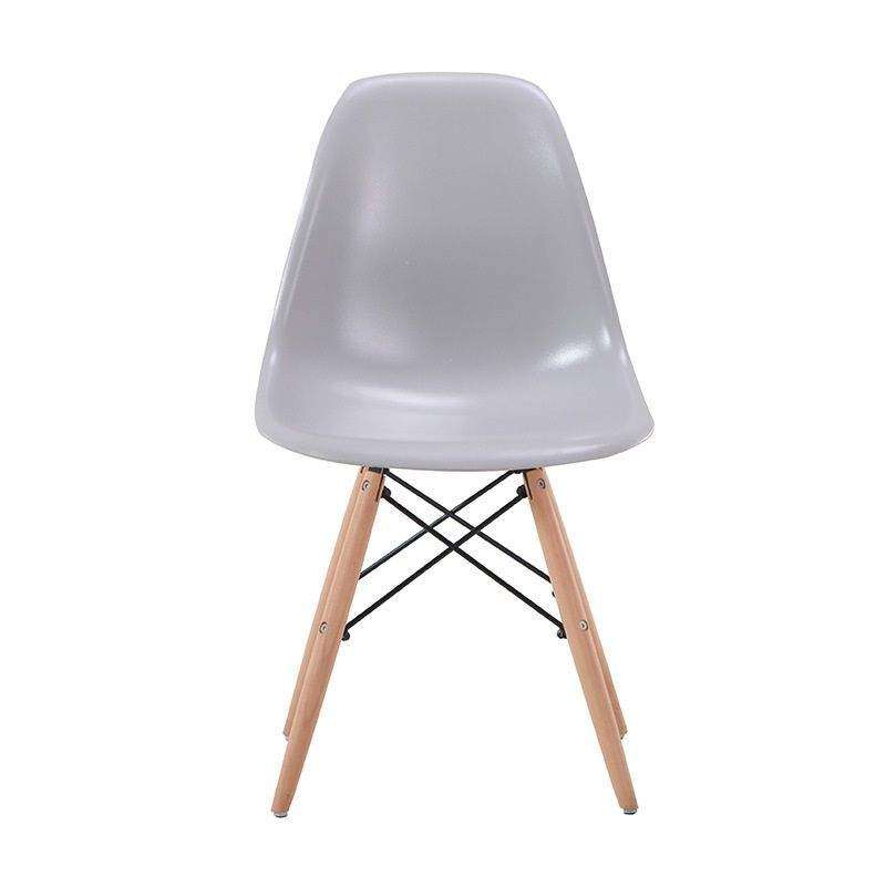 SMTE Emmy Wooden Leg Chair - Grey with keychain