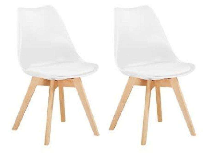 SMTE Dining Padded Chair - White with keychain