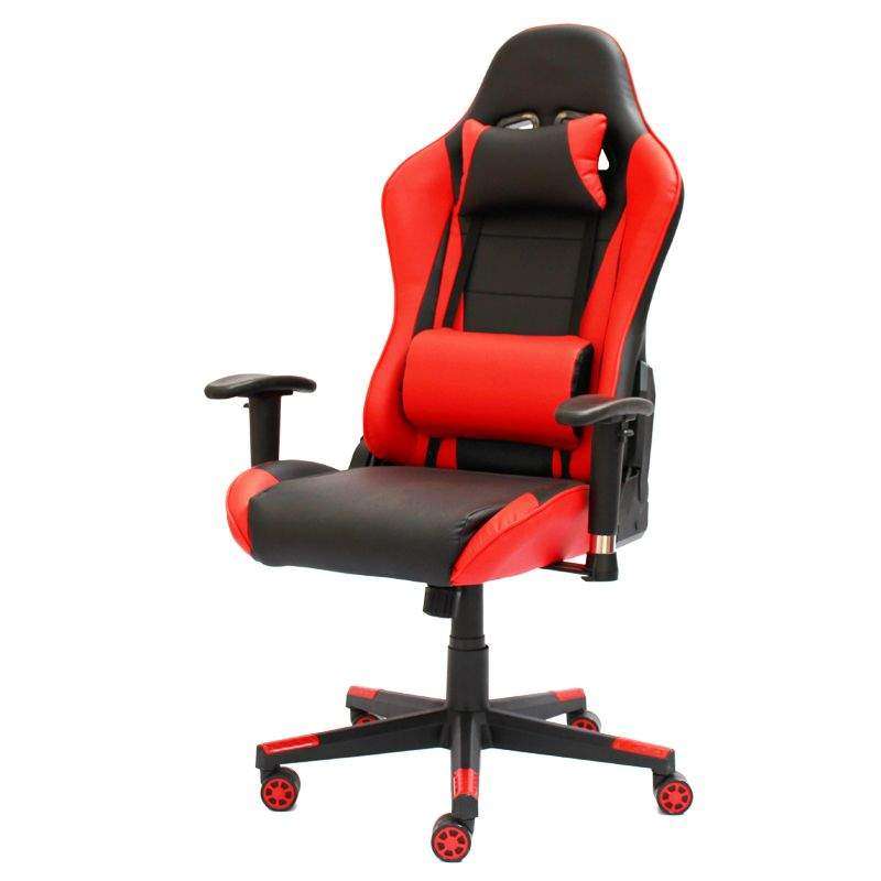 SMTE Comfort Black-Red Gaming Office Chair with keychain