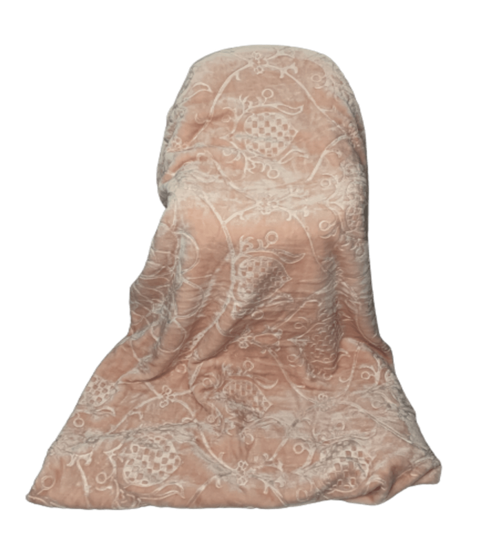 SMTE Queen Size Blanket Super Soft Mink Single Ply - Pink with keychain