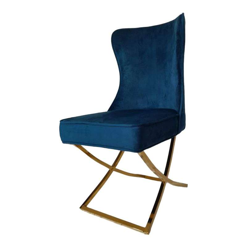 SMTE- Cobra Ring Upper-Class Dining Chair - Navy with keychain