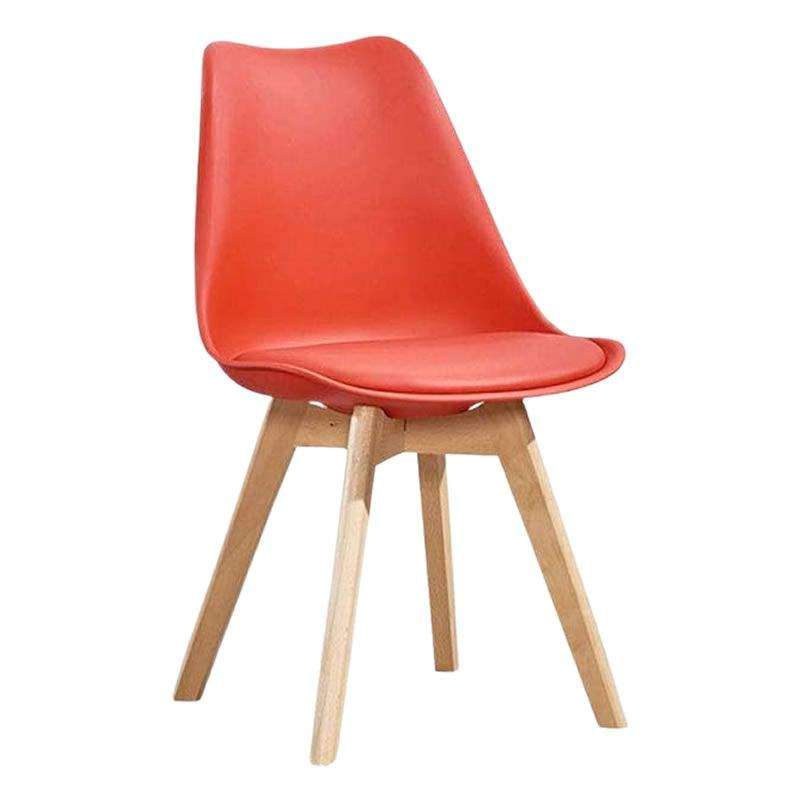 SMTE Classy Padded PU Leather Chair - Red with keychain