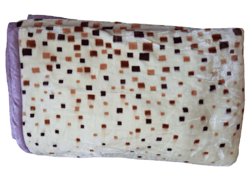 SMTE DFS Deals - Luxury Warm Winter Blanket - Reversible Brown with keychain