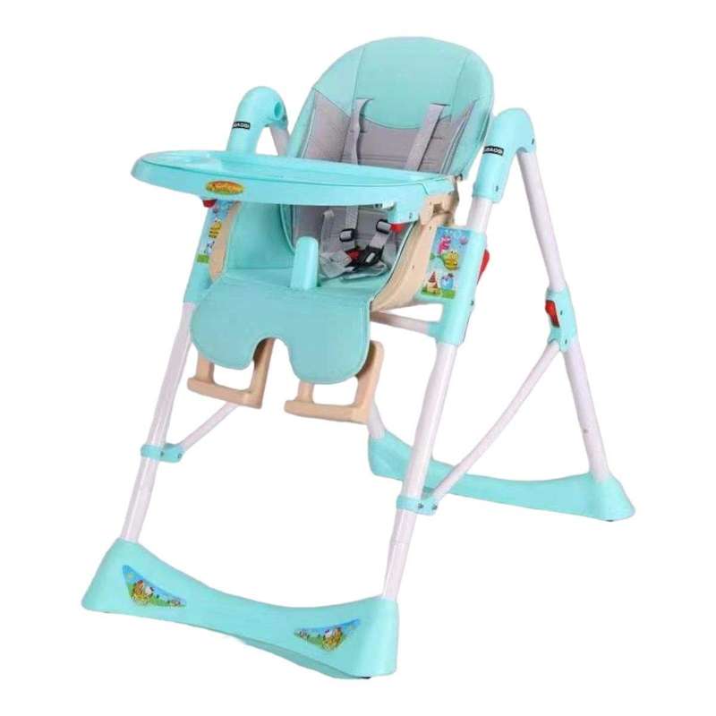 SMTE Baby High Chair - Baby Feeding Chair - Blue with keychain