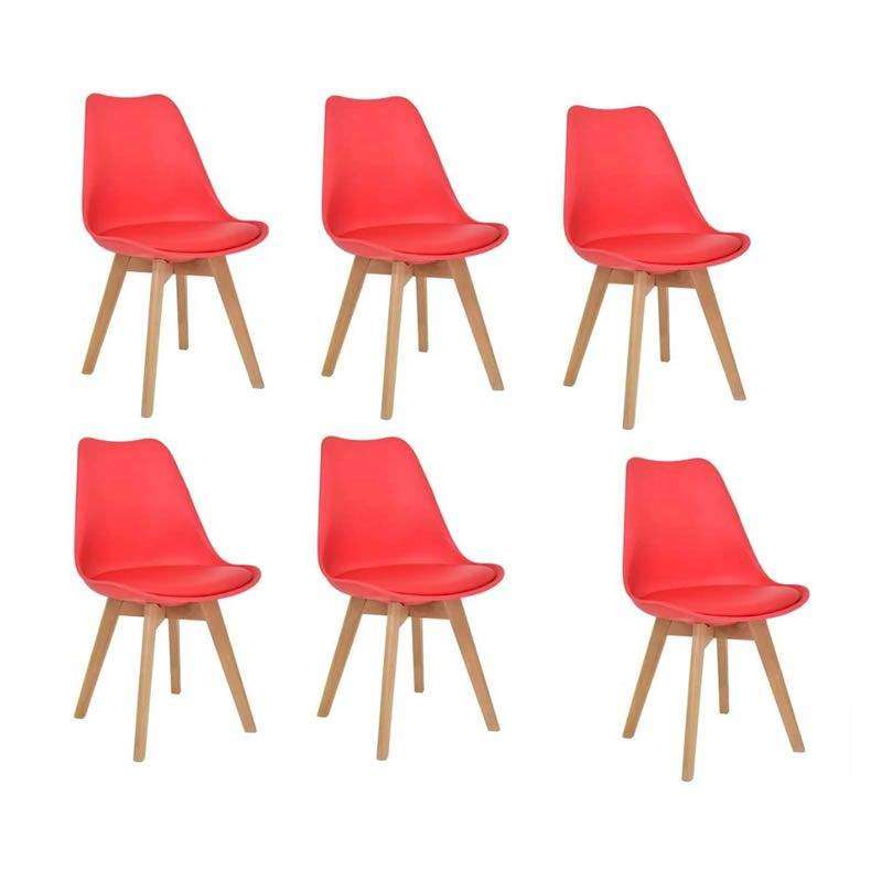 SMTE 6 Pack Cushioned Seat Dining Chairs with keychain