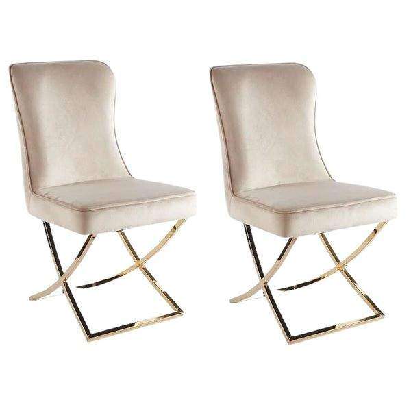 SMTE 2x Chisisi Velvet Dining Chair With Ring with keychain