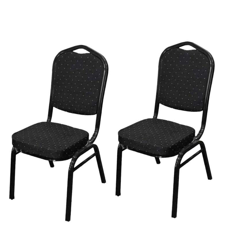 SMTE 2 Quality Fabric Function - Hospitality Chair - Black with keychain