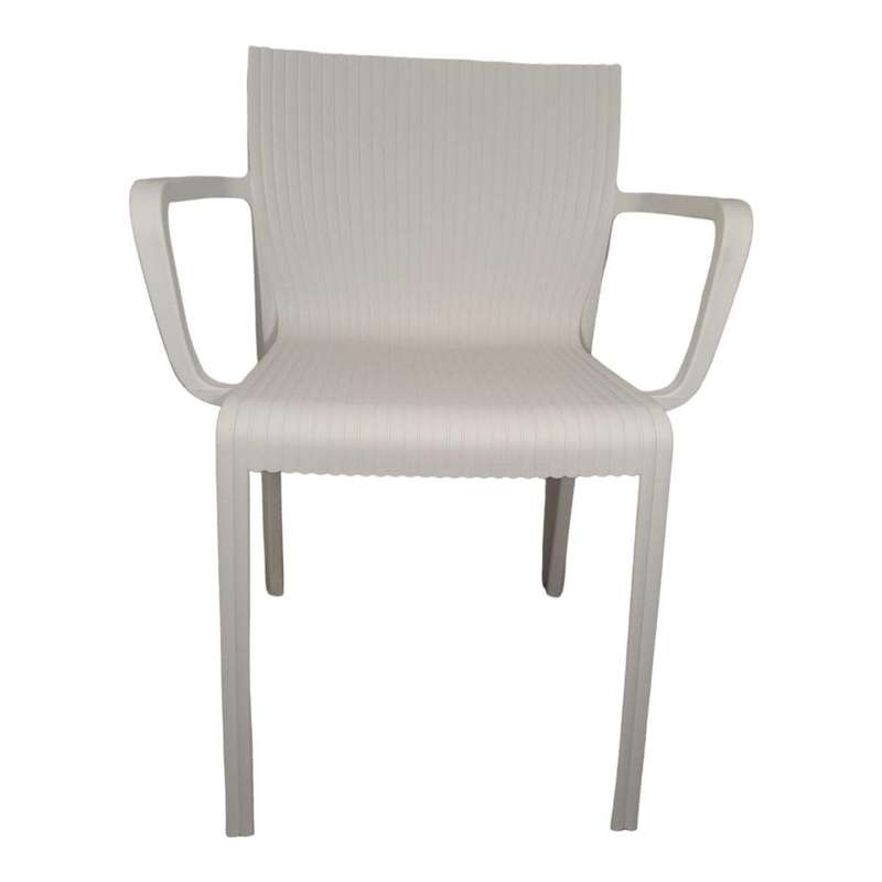 Smte - Plastic Outdoor And Indoor Armchair - White with keychain