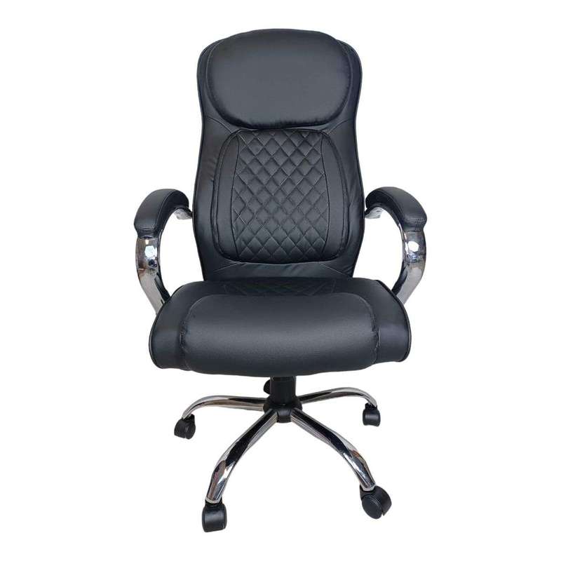 Smte - P-Kiza Leather office chair Include assemble- Black with keychain