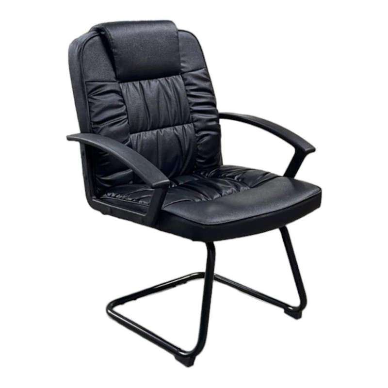 SMTE - Leather Office Chair -Black with keychain