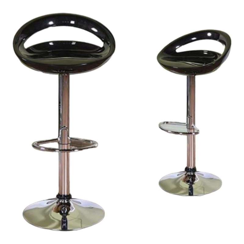Smte - Bar Stools / Kitchen Counter Breakfast Plastic Chairs - Set of Two with keychain