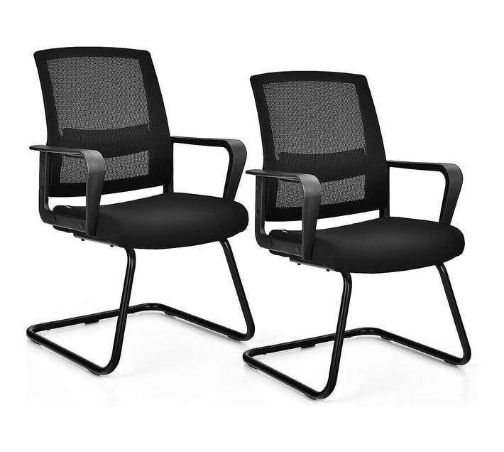 SMTE - 8610G - Set of 2 Office Guest Chairs, Reception or Conference Room with keychain