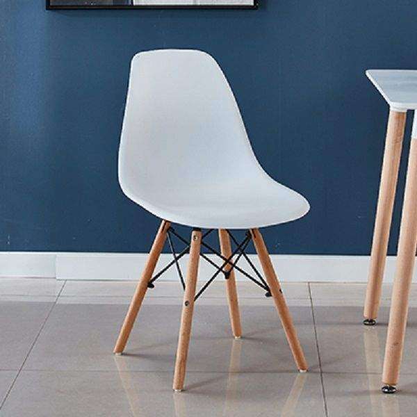Smte - 503 Retro Chair Set of 4 - White with keychain