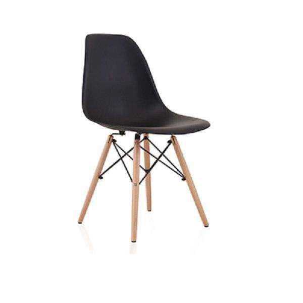 Smte - 503 Retro Chair Set of 4 - Black with keychain
