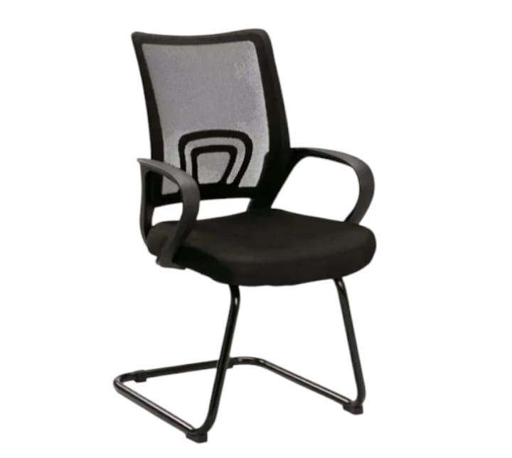 SMTE - 233C-1 Visitor Chair - Black Mesh Back with Cantilever Steel Frame with keychain