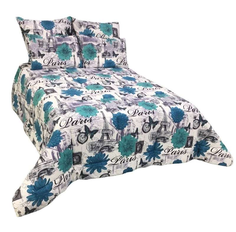 SMTE 5 Piece Comforter Set - Bedding - Size King/Queen with keychain