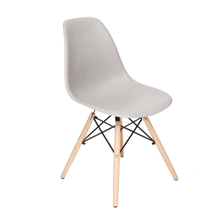 SMTE Wooden Leg Chair - Grey with keychain