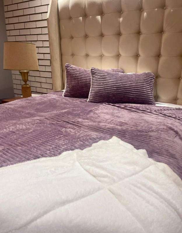 SMTE 3 Piece Fleece Comforter Set 15 - Double with keychain