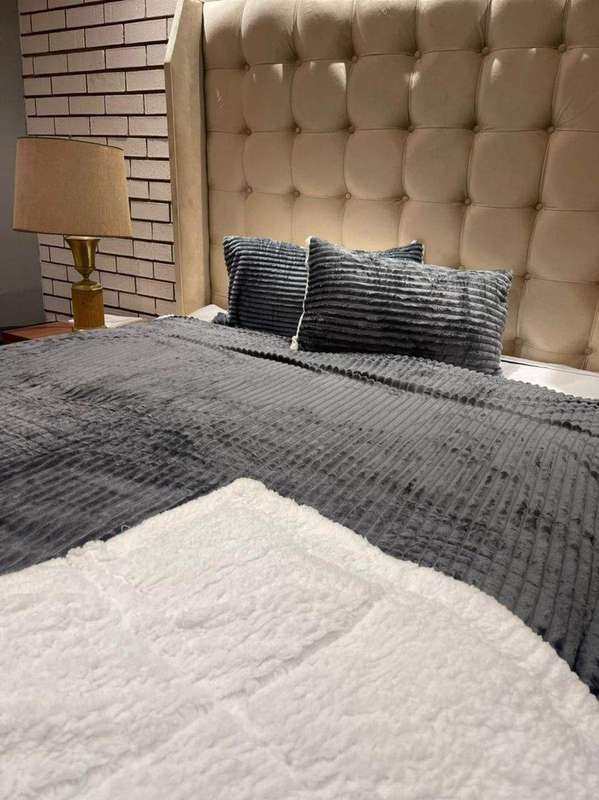 SMTE 3 Piece Fleece Comforter Set 14 - Double with keychain