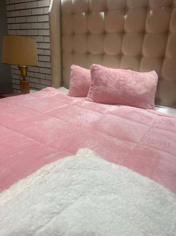SMTE 3 Piece Fleece Comforter Set 09 - Double with keychain