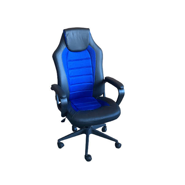 SMTE Stylish Swivel Perla Office Chair - Blue with keychain