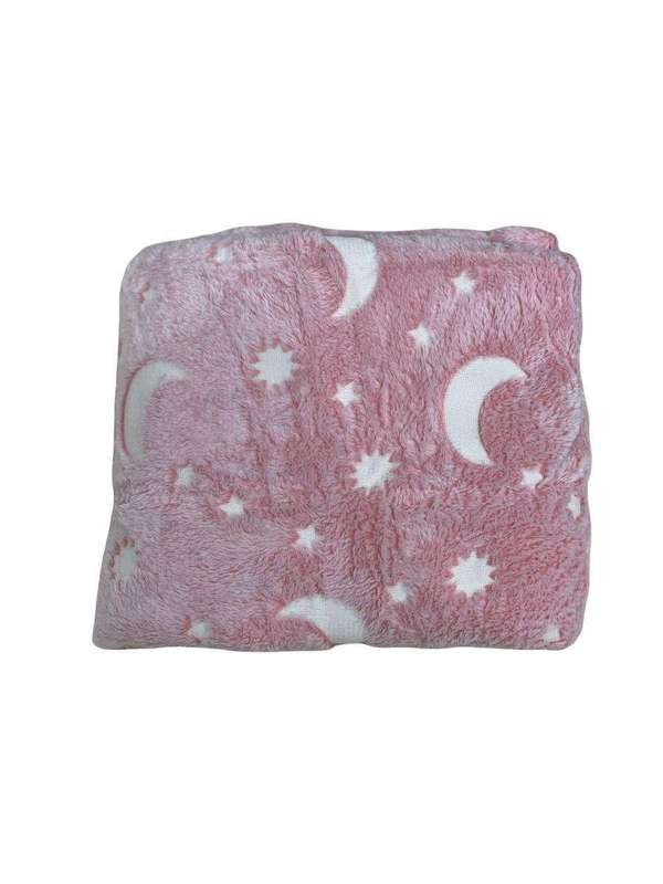 SMTE Glow in the Dark Blanket - Pink with keychain