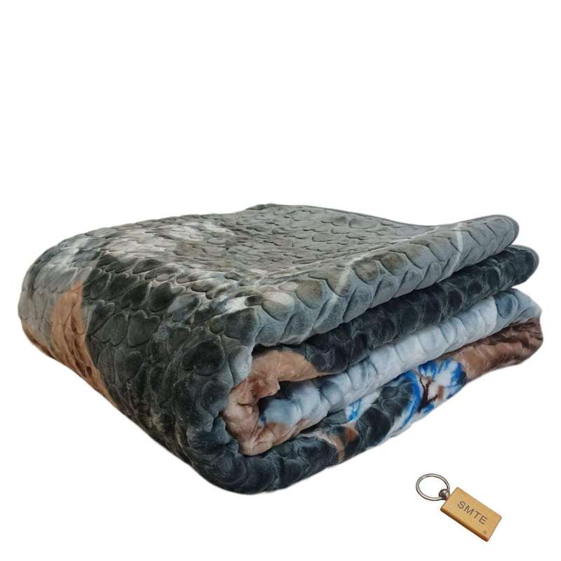 SMTE Floral Whispers - The 1 Ply Blanket Collection and Keyring - Grey with keychain