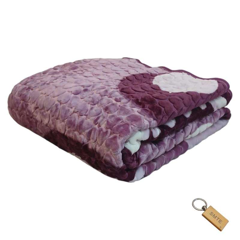 SMTE Floral Whispers - The 1 Ply Blanket Collection and Keyring - Purple with keychain