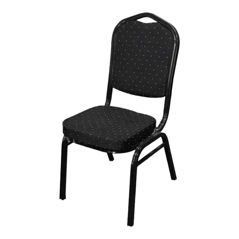 SMTE Quality Fabric Function / Hospitality Chair - Black with keychain