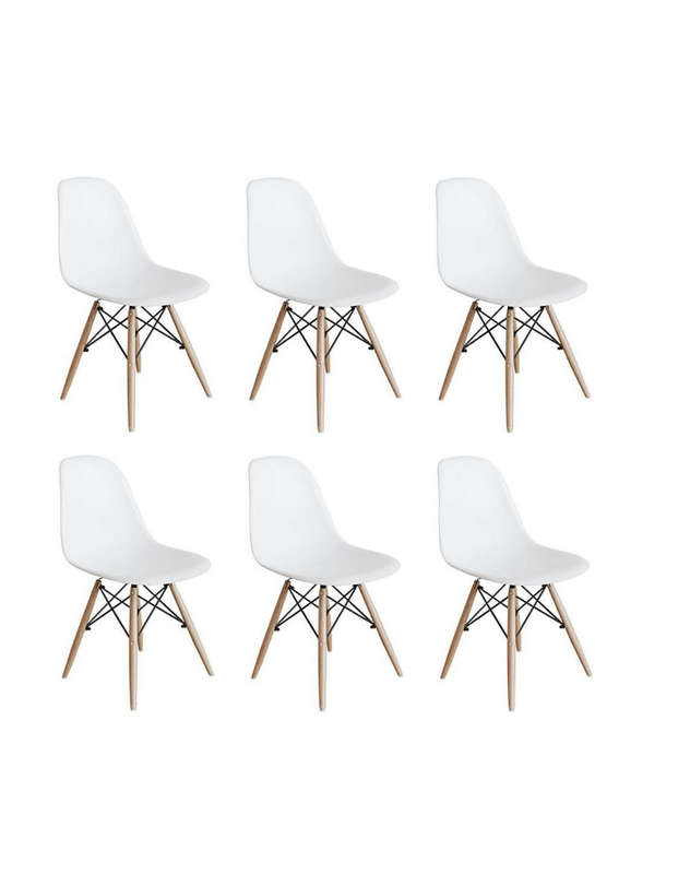 SMTE Proteas White Cafe Chairs - Pack of 6 - White with keychain