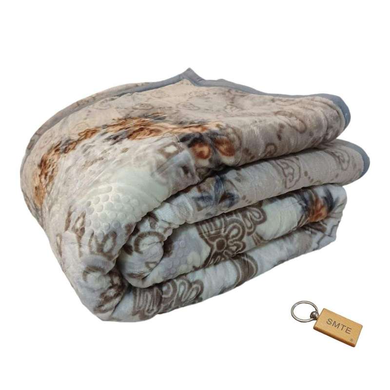 SMTE Double Comfort: 2-Ply Blanket Collection -B18+Smte Keyring - Light grey with keychain