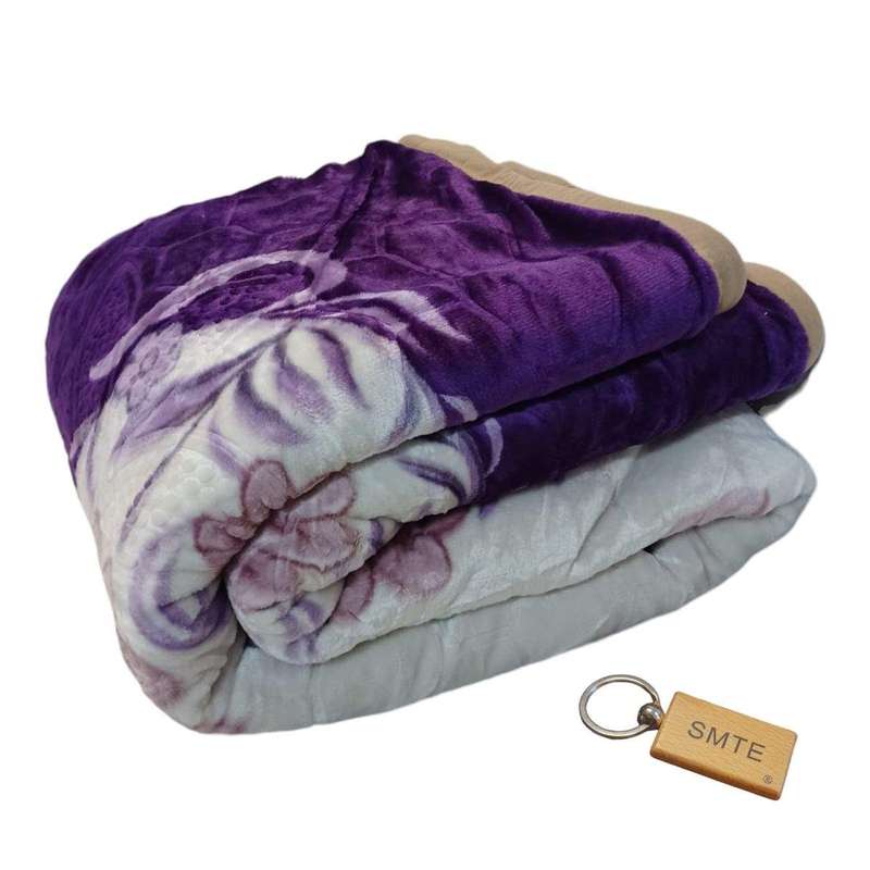 SMTE Double Comfort: 2-Ply Blanket Collection -B18+Smte Keyring - Purple with keychain