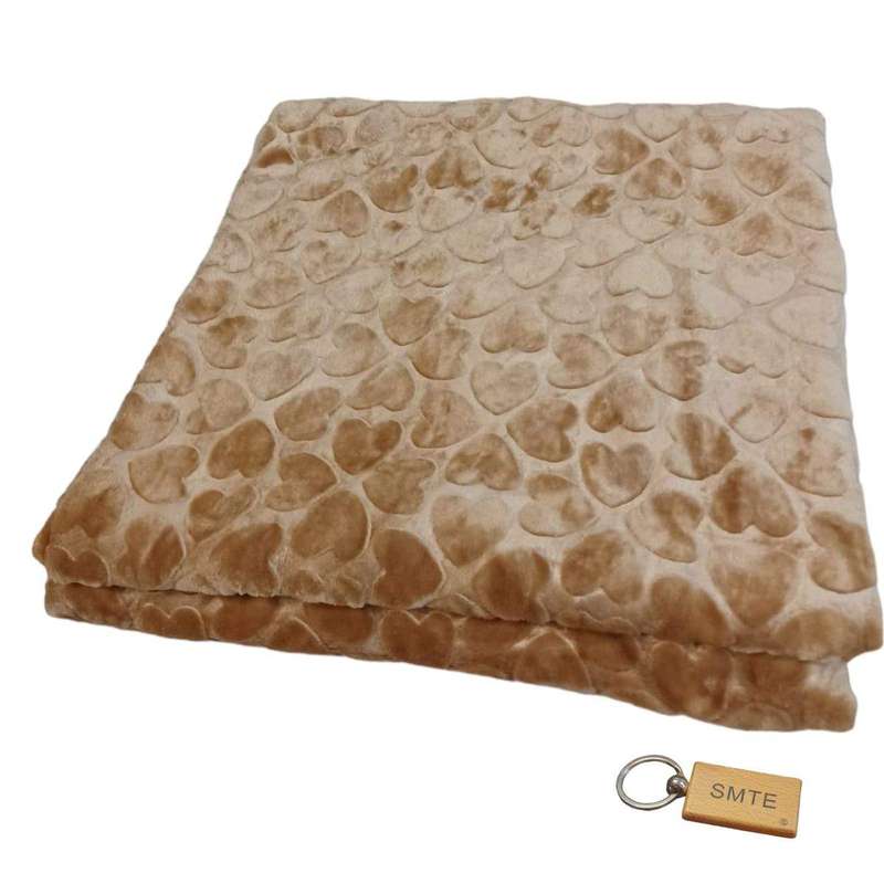 SMTE Supreme Comfort Fleece Blanket: Cozy Warmth for Relaxation+Smte Keyring - Brown with keychain