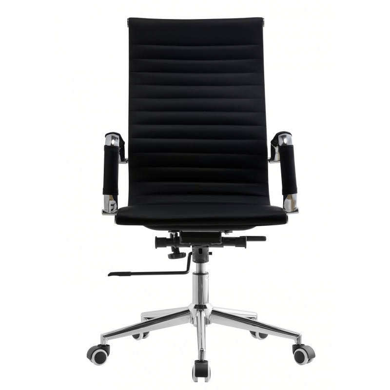 SMTE Office Chairs -PU Leather High Back Executive - Black with keychain