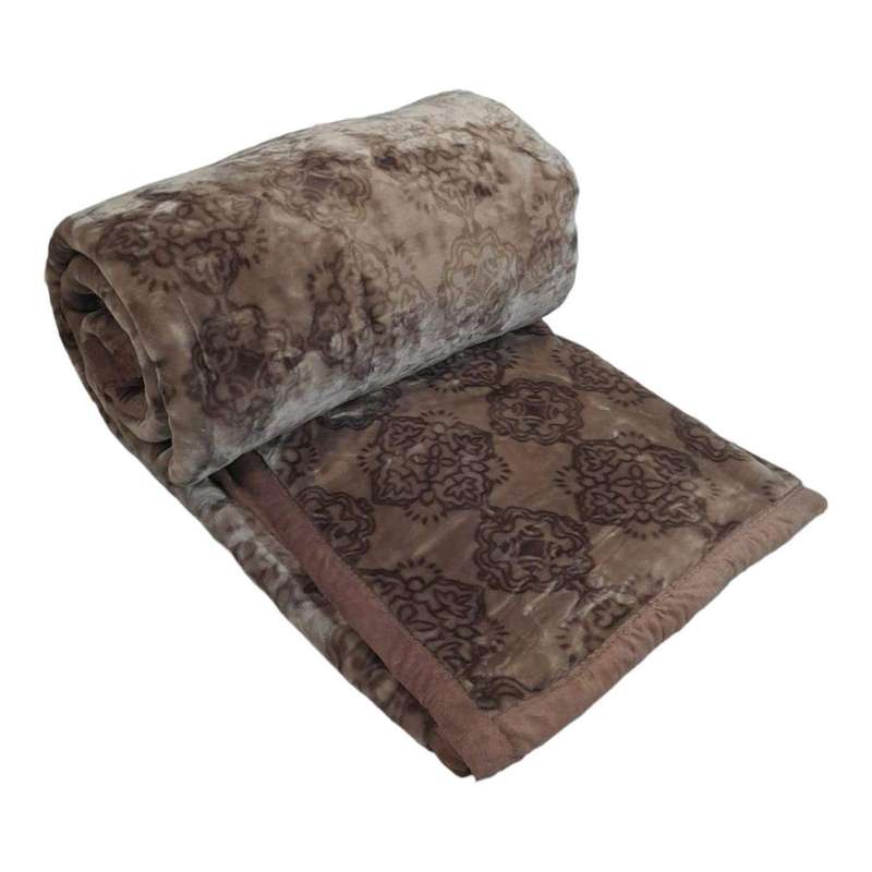 SMTE Ruling Premium Heavy Winter Zmbo Mink 2-Ply Blanket and Smte Tieback - F1 - Brown with keychain