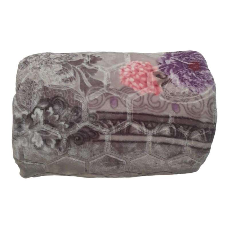 SMTE Ruling Premium Heavy Winter Zmbo Mink 2-Ply Blanket and Smte Tieback - F1 - Purple with keyc...