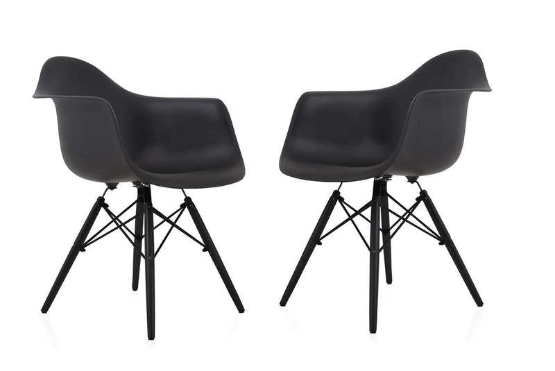 SMTE Modern Eiffel Arm Chairs - Set of 2 with keychain