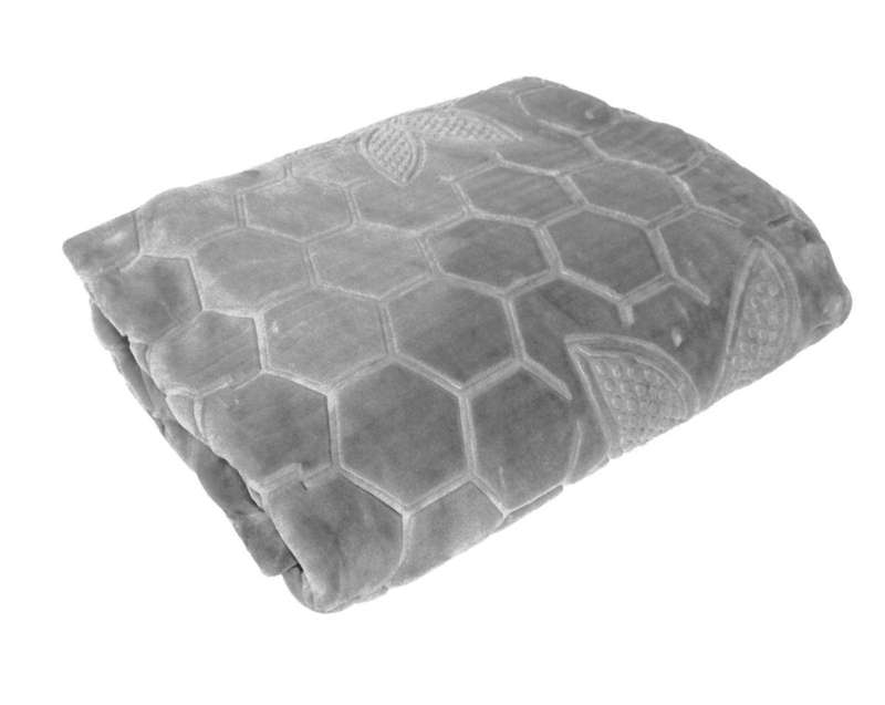 SMTE Premium Quality Super Soft Mink Blanket - Ash Grey with keychain