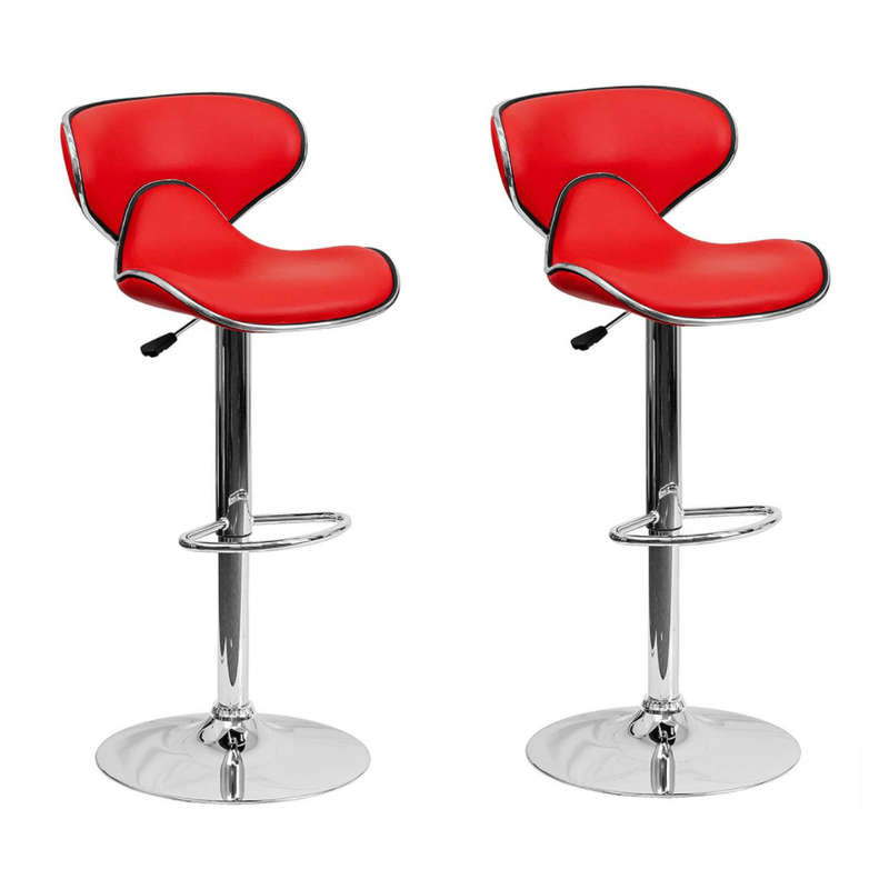 SMTE Kitchen Counter Chairs Bar Stools - Set of 2 with keychain