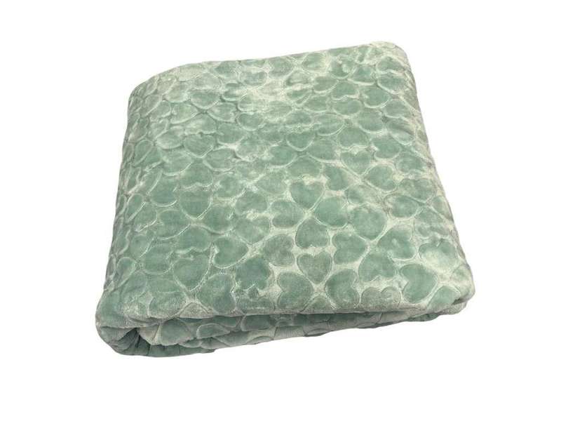 SMTE Super Soft Cozy Mink Blanket - Duck Egg with keychain