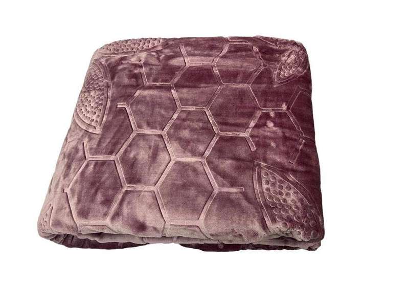 SMTE Super Soft Cozy Mink Blanket - Purple with keychain