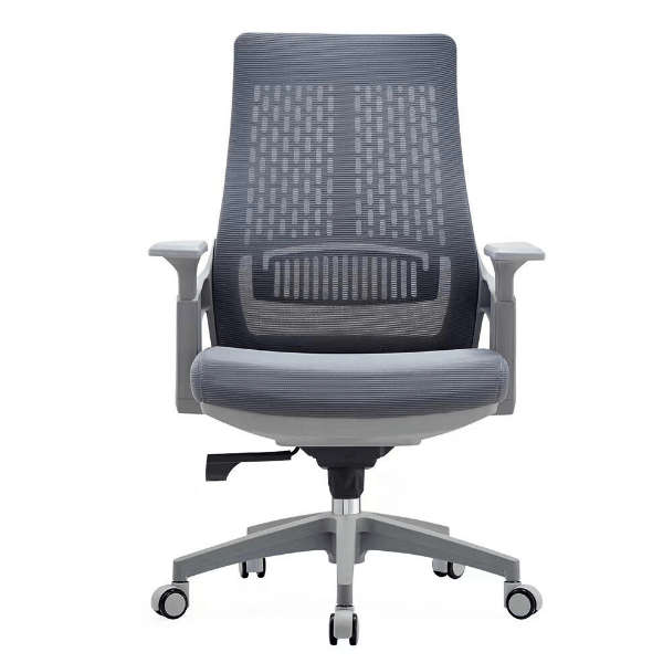 SMTE Executive Grey Office Chair | Swivel & Height Adjustable with keychain