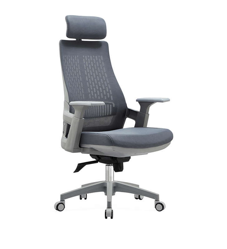 SMTE Ergonomic Home Office Chair - Grey with keychain