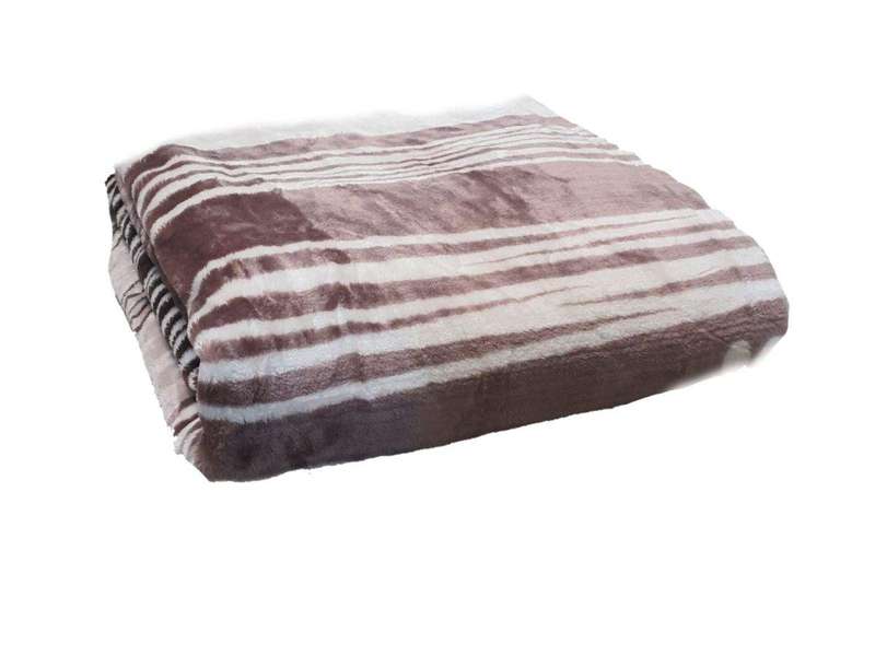 SMTE Queen Size IYWA Blanket - One-Ply - Warm And Comfy - Brown with keychain